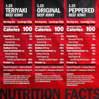 Jack Link's Beef Jerky Variety Pack – Includes Original, Teriyaki and Peppered Jerky, Bulk Protein Snack, Good Source of Protein, Meat Snacks Made with 100% Beef – 1.25 Oz, (Pack of 30)