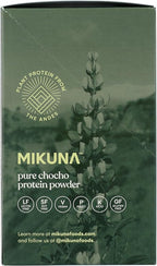 Mikuna Chocho Superfood Protein, Plant-Based Protein Powder, Travel Packs - Vegan, Gluten Free, 3g Net Carbs or Less, and Bioavailable, Non-Isolate (8 Servings, Pure Chocho)