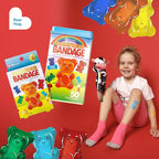 BioSwiss Bandages, Gummy Bear Shaped Self Adhesive Bandage Set, Latex Free, Sterile Wound Care, 24 Count