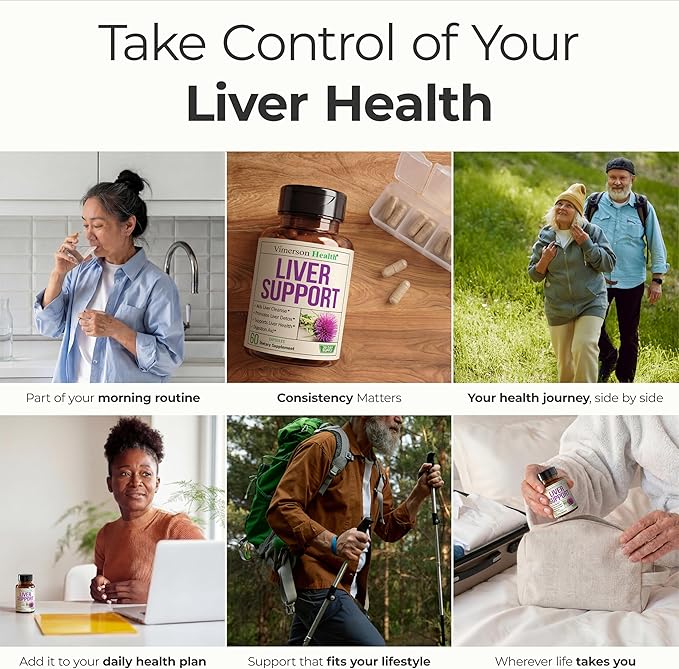 Vimerson Health Liver Cleanse Detox & Repair - Milk Thistle Supplement with Silymarin, Dandelion Root, Artichoke & Zinc for Liver Support, Digestion, Energy with Milk Thistle Extract, 60 Capsules