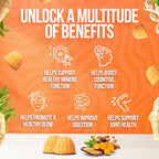 Curcumin Turmeric Gummies – Extra Strength 2000mg Turmeric and Ginger Supplement Gummies with Black Pepper – Vegan and Non-GMO, Peach Flavor - Pack of 2
