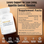 PREMIUM Male Appetite Suppressant - Weight Loss Pills, Fat Burner for Men, GLP-1 Pathway Support - Can Help Sustain Muscle While Burning Fat - Powerful Fat Burning Assistance- 60 Capusles