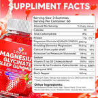 Lofux Magnesium Glycinate Gummies 400mg, Sugar Free Magnesium Gummies for Adults Women, Men, Chewable Supplement Gummy with L-Threonate, Vitamin D, B6, CoQ10 - for Calm, Sleep, Body Relaxation, 60 Ct
