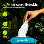 goodwipes Flushable Butt Wipes - Vitamin E & Aloe - Sewer & Septic Safe - Extra Large Adult Wet Wipes For Women & Men - Bathroom Essentials - Botanical Bliss, 318 Count (6 Packs + 1 Travel)