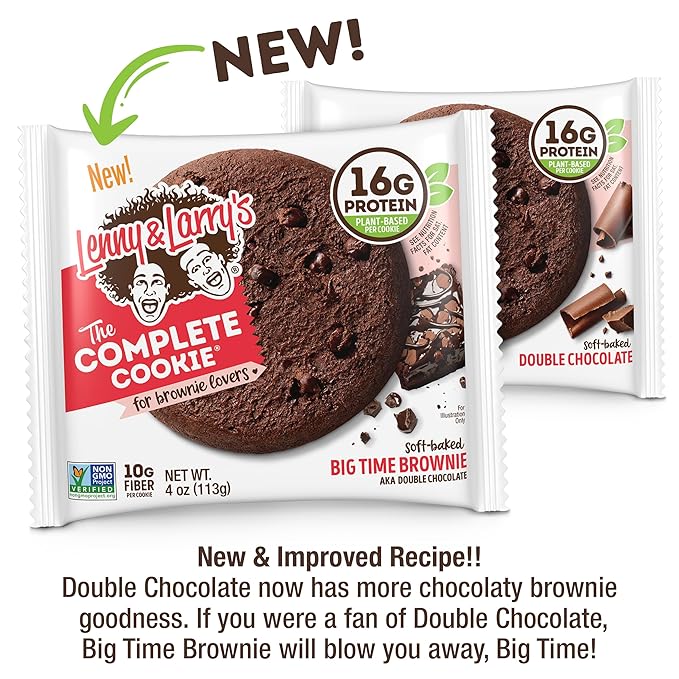 Lenny & Larry's Complete Protein Cookie, [8 Flavor Variety], Chewy Soft Baked, 16g Plant Protein, Vegan, Non-GMO, High Fiber, 4 Ounce Cookie (Pack of 16)