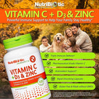 NutriBiotic – Vitamin C + Vitamin D3 & Zinc, 100 Capsules | Potent, Comprehensive Immune Support | Essential & Antioxidant Daily Supplement | Gluten & GMO Free (Pack of 2)