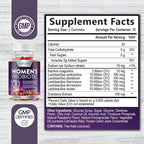 Built by Nature Probiotics for Women Gummies 3 Billion CFU, 6 Probiotic Strains with Cranberry Supplement, Digestive, Immune, Vaginal & Urinary Health, Shelf Stable, 60 Gummy