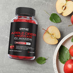 Orphic Nutrition Apple Cider Vinegar Gummies - 1000mg - ACV Weight Loss Gummies - Supports Digestion, Detox & Cleansing - VIT B12, Beetroot - Gomitas de Vinagre de Manzana (120 pcs)