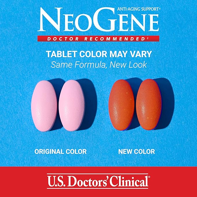 U.S. Doctors’ Clinical NeoGene (Formerly) GH3 Clinically Proven Aging Support Supplement with Nutrients for Supporting Mood, Cognition, Heart Health, Antioxidant Support [1 Month - 60 ct.]