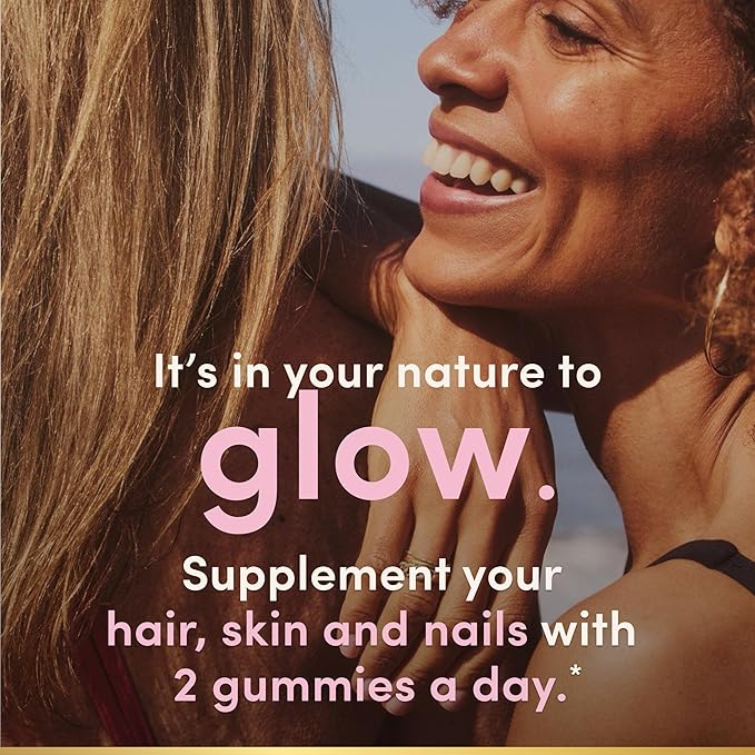 Nature's Bounty Optimal Solutions Hair, Skin and Nails Collagen Pectin Gummies, 100 mg Collagen and 2,500 mcg Biotin Per Serving, No Stick Gummy, Tropical Citrus Flavor, 200 ct, 100 Total Servings