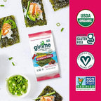 Gimme Seaweed Organic Premium Roasted Seaweed Snacks,Korean BBQ,Keto,Vegan,Gluten-Free,Great Source of Omega3s and Iodine,Healthy On-The-Go Snack for Kids and Adults,6 Count (Pack of 2)