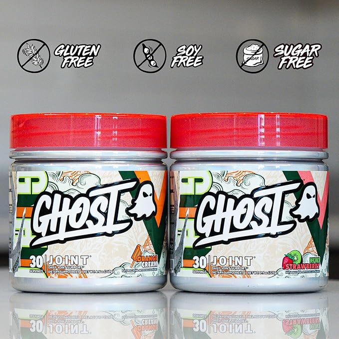 GHOST Joint Supplement, Orange Cream (30 Servings) - Daily Joint Maintenance Supplement for Men & Women - Glucosamine HCL, Chondroitin Sulfate & Curcumin - Cartilage, Bones & Joint Support