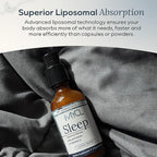 Sleep Liposomal Supplement with Low-Dose Liquid Melatonin Kids and Adults - Relaxation Aid, Deep Restorative Sleep Support - Vegan and Clean - Advanced Absorption - Berry Flavor - 60 Pump Servings