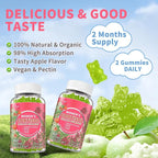 (2 Pack) Cortisol Gummies for Women,Cortisol Manager with Ashwagandha,Magnesium,L-theanine,Phosphatidylserine,Rhodiola Rosea,Black Pepper for Mood Support,Sleep,Apple Flavor,60 Day Supply